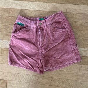 Pink Corduroy Women's Shorts